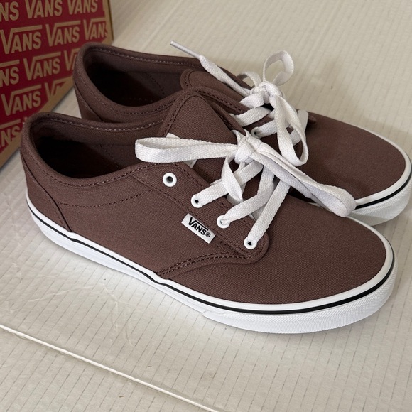 NIB Vans Atwood Youth Sz 5 Deep Taupe Brown Skate Shoes Classic Low Top Sneakers - Picture 4 of 12